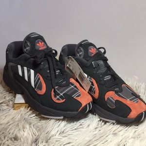 Adidas black plaid pattern sneakers (🧡lining)